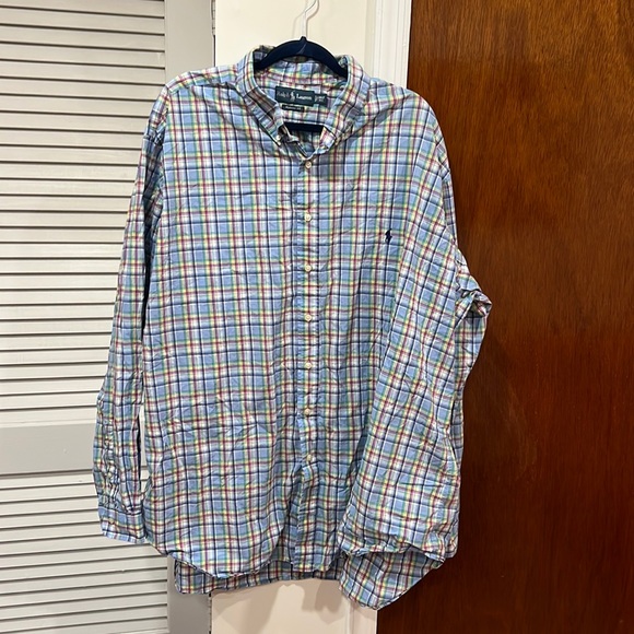 Polo 3XLT checkered button down. - Picture 1 of 5